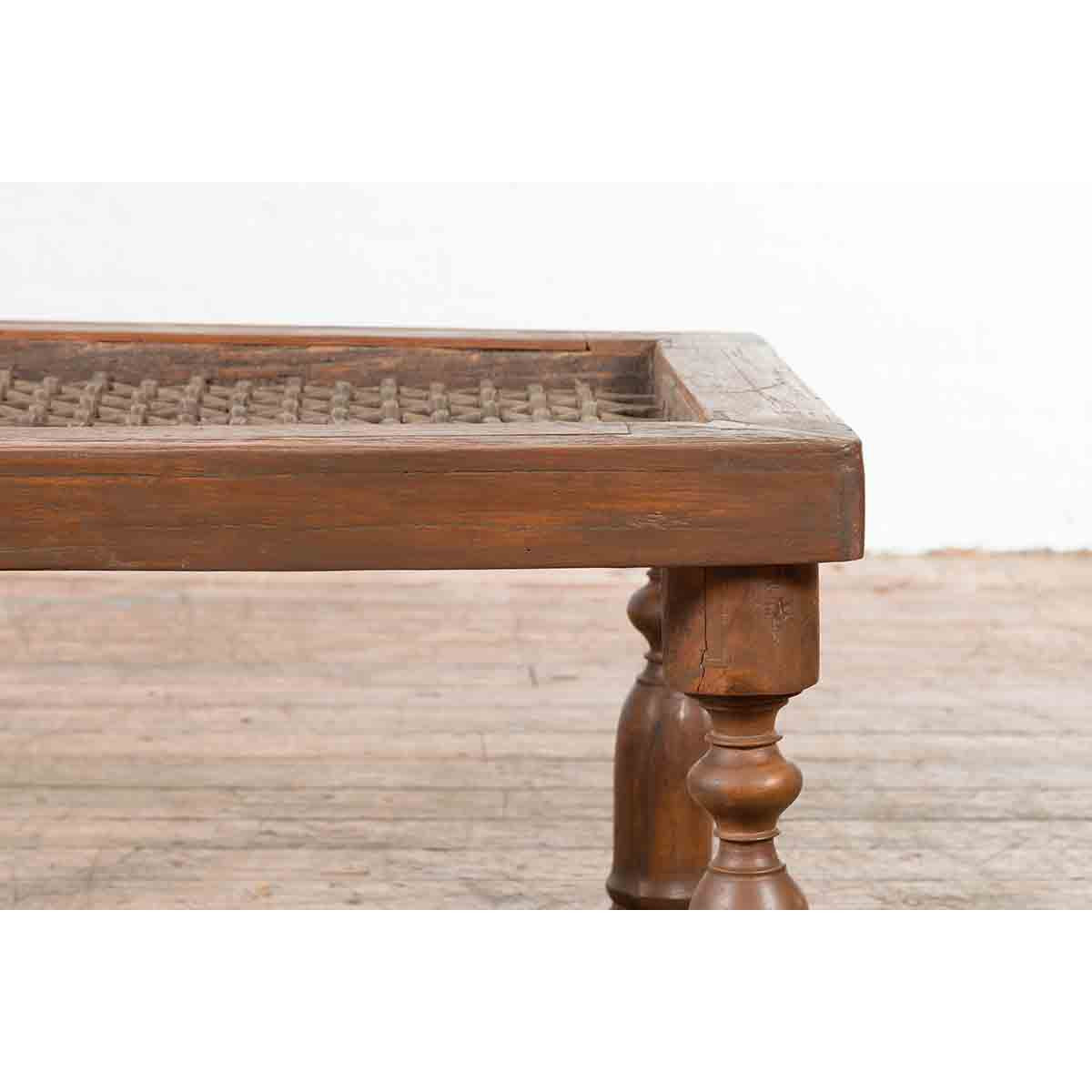 Antique Indian Window Grate Made into a Coffee Table-9. Asian & Chinese Furniture, Art, Antiques, Vintage Home Décor for sale at FEA Home