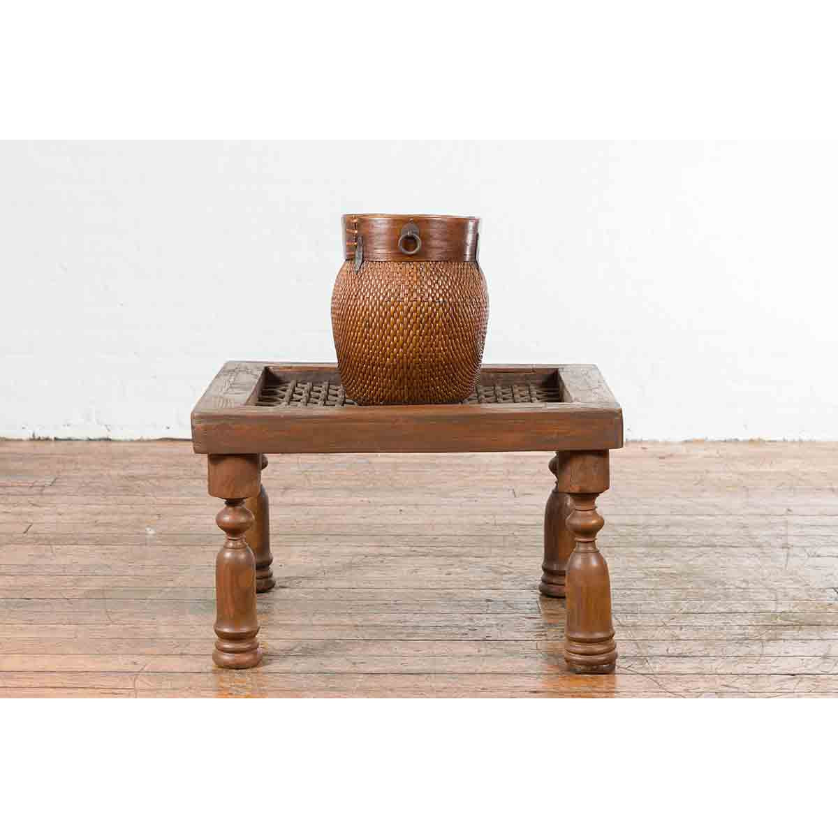 Antique Indian Window Grate Made into a Coffee Table-4. Asian & Chinese Furniture, Art, Antiques, Vintage Home Décor for sale at FEA Home