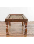 Indian Antique Window Grate Made into a Coffee Table with Turned Baluster Legs-13. Asian & Chinese Furniture, Art, Antiques, Vintage Home Décor for sale at FEA Home