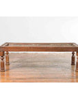 Indian Antique Window Grate Made into a Coffee Table with Turned Baluster Legs-2. Asian & Chinese Furniture, Art, Antiques, Vintage Home Décor for sale at FEA Home
