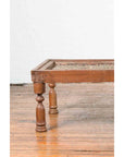 Indian Antique Window Grate Made into a Coffee Table with Turned Baluster Legs-6. Asian & Chinese Furniture, Art, Antiques, Vintage Home Décor for sale at FEA Home