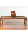 Indian Antique Window Grate Made into a Coffee Table with Turned Baluster Legs-4. Asian & Chinese Furniture, Art, Antiques, Vintage Home Décor for sale at FEA Home