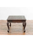 Vintage Indian Coffee Table with Embossed Floral Design and Cabriole Legs-11. Asian & Chinese Furniture, Art, Antiques, Vintage Home Décor for sale at FEA Home