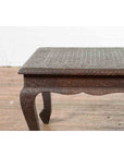 Vintage Indian Coffee Table with Embossed Floral Design and Cabriole Legs-5. Asian & Chinese Furniture, Art, Antiques, Vintage Home Décor for sale at FEA Home