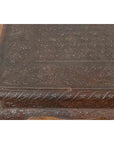 Vintage Indian Coffee Table with Embossed Floral Design and Cabriole Legs-10. Asian & Chinese Furniture, Art, Antiques, Vintage Home Décor for sale at FEA Home