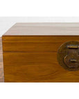 Antique Chinese Early 20th Century Elmwood Blanket Chest with Brass Hardware-5. Asian & Chinese Furniture, Art, Antiques, Vintage Home Décor for sale at FEA Home