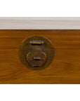 Antique Chinese Early 20th Century Elmwood Blanket Chest with Brass Hardware-7. Asian & Chinese Furniture, Art, Antiques, Vintage Home Décor for sale at FEA Home