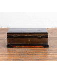 Chinese Qing Dynasty 19th Century Black Lacquer Blanket Chest with Rattan Inlay-4. Asian & Chinese Furniture, Art, Antiques, Vintage Home Décor for sale at FEA Home