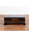 Chinese Qing Dynasty 19th Century Black Lacquer Blanket Chest with Rattan Inlay-3. Asian & Chinese Furniture, Art, Antiques, Vintage Home Décor for sale at FEA Home