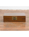 Chinese Vintage Blanket Chest with Traditional Brass Hardware and Handles-4. Asian & Chinese Furniture, Art, Antiques, Vintage Home Décor for sale at FEA Home
