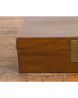 Chinese Vintage Blanket Chest with Traditional Brass Hardware and Handles-6. Asian & Chinese Furniture, Art, Antiques, Vintage Home Décor for sale at FEA Home