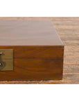 Chinese Vintage Blanket Chest with Traditional Brass Hardware and Handles-7. Asian & Chinese Furniture, Art, Antiques, Vintage Home Décor for sale at FEA Home