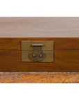 Chinese Vintage Blanket Chest with Traditional Brass Hardware and Handles-8. Asian & Chinese Furniture, Art, Antiques, Vintage Home Décor for sale at FEA Home