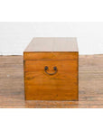 Large Vintage Chinese Wooden Blanket Chest with Brass Medallion Lock-13. Asian & Chinese Furniture, Art, Antiques, Vintage Home Décor for sale at FEA Home