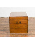 Large Vintage Chinese Wooden Blanket Chest with Brass Medallion Lock-15. Asian & Chinese Furniture, Art, Antiques, Vintage Home Décor for sale at FEA Home