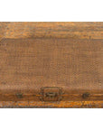 Indian Vintage Bamboo and Woven Rattan Suitcase with Brass Hardware-9. Asian & Chinese Furniture, Art, Antiques, Vintage Home Décor for sale at FEA Home