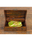 Indian Vintage Bamboo and Woven Rattan Suitcase with Brass Hardware-5. Asian & Chinese Furniture, Art, Antiques, Vintage Home Décor for sale at FEA Home