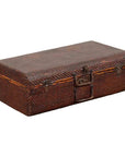 Thai 19th Century Woven Rattan over Wood Carrying Case with Painted Interior-1. Asian & Chinese Furniture, Art, Antiques, Vintage Home Décor for sale at FEA Home