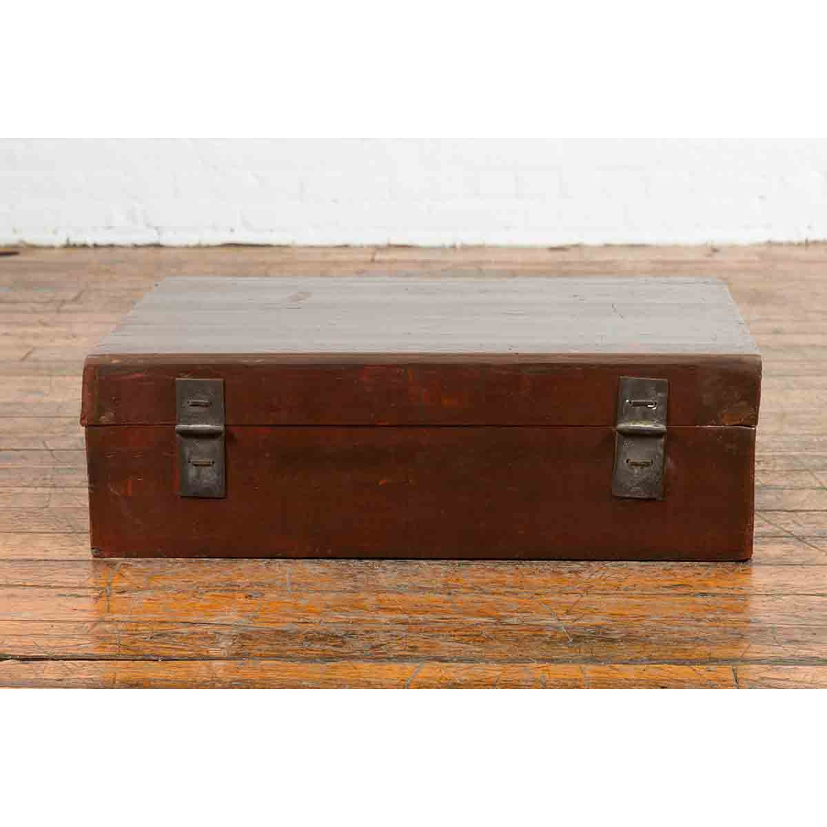 Chinese Early 20th Century Blanket Chest with Underglaze Floral Motifs-13. Asian & Chinese Furniture, Art, Antiques, Vintage Home Décor for sale at FEA Home