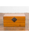 Early 20th Century Natural Elmwood Blanket Chest with Brass Side Handles-3. Asian & Chinese Furniture, Art, Antiques, Vintage Home Décor for sale at FEA Home