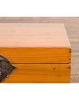 Early 20th Century Natural Elmwood Blanket Chest with Brass Side Handles-9. Asian & Chinese Furniture, Art, Antiques, Vintage Home Décor for sale at FEA Home