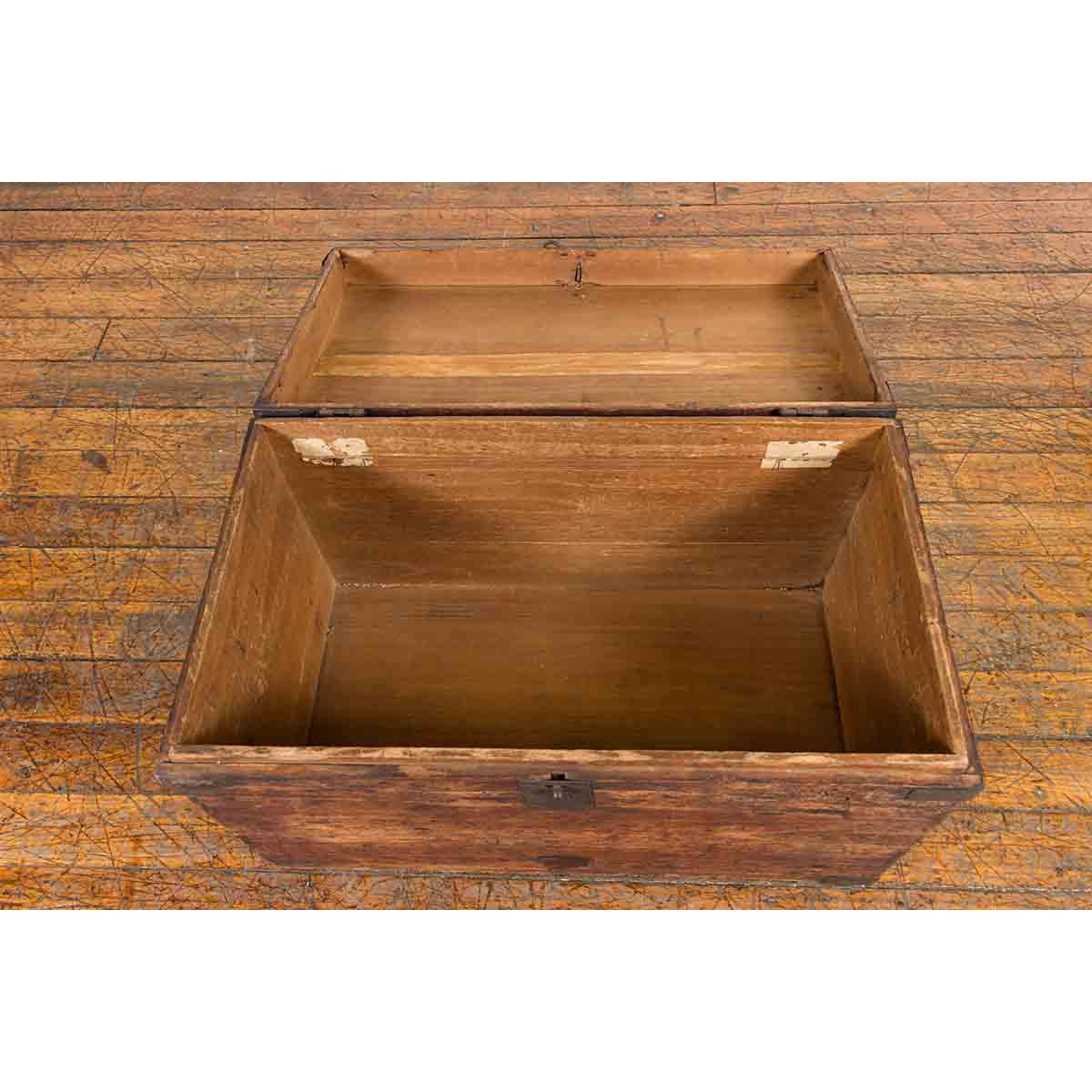 Japanese Meiji Period 19th Century Blanket Chest with Iron Hardware and Patina-11. Asian & Chinese Furniture, Art, Antiques, Vintage Home Décor for sale at FEA Home