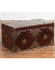 Indonesian 19th Century Wooden Blanket Chest with Detailed Brass Hardware-2. Asian & Chinese Furniture, Art, Antiques, Vintage Home Décor for sale at FEA Home