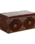 Indonesian 19th Century Wooden Blanket Chest with Detailed Brass Hardware-1. Asian & Chinese Furniture, Art, Antiques, Vintage Home Décor for sale at FEA Home