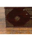 Indonesian 19th Century Wooden Blanket Chest with Detailed Brass Hardware-6. Asian & Chinese Furniture, Art, Antiques, Vintage Home Décor for sale at FEA Home
