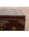 Indonesian 19th Century Wooden Blanket Chest with Detailed Brass Hardware-7. Asian & Chinese Furniture, Art, Antiques, Vintage Home Décor for sale at FEA Home