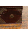 Indonesian 19th Century Wooden Blanket Chest with Detailed Brass Hardware-8. Asian & Chinese Furniture, Art, Antiques, Vintage Home Décor for sale at FEA Home