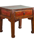 Chinese 19th Century Qing Dynasty Distressed Side Table with Cinnabar Underglaze-1. Asian & Chinese Furniture, Art, Antiques, Vintage Home Décor for sale at FEA Home