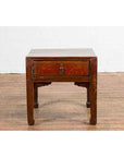 Chinese 19th Century Qing Dynasty Distressed Side Table with Cinnabar Underglaze-3. Asian & Chinese Furniture, Art, Antiques, Vintage Home Décor for sale at FEA Home