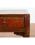 Chinese 19th Century Qing Dynasty Distressed Side Table with Cinnabar Underglaze-6. Asian & Chinese Furniture, Art, Antiques, Vintage Home Décor for sale at FEA Home