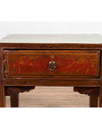 Chinese 19th Century Qing Dynasty Distressed Side Table with Cinnabar Underglaze-7. Asian & Chinese Furniture, Art, Antiques, Vintage Home Décor for sale at FEA Home