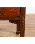 Chinese 19th Century Qing Dynasty Distressed Side Table with Cinnabar Underglaze-9. Asian & Chinese Furniture, Art, Antiques, Vintage Home Décor for sale at FEA Home