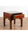 Chinese 19th Century Qing Dynasty Distressed Side Table with Cinnabar Underglaze-10. Asian & Chinese Furniture, Art, Antiques, Vintage Home Décor for sale at FEA Home