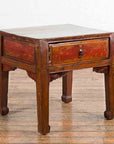 Chinese 19th Century Qing Dynasty Distressed Side Table with Cinnabar Underglaze-2. Asian & Chinese Furniture, Art, Antiques, Vintage Home Décor for sale at FEA Home