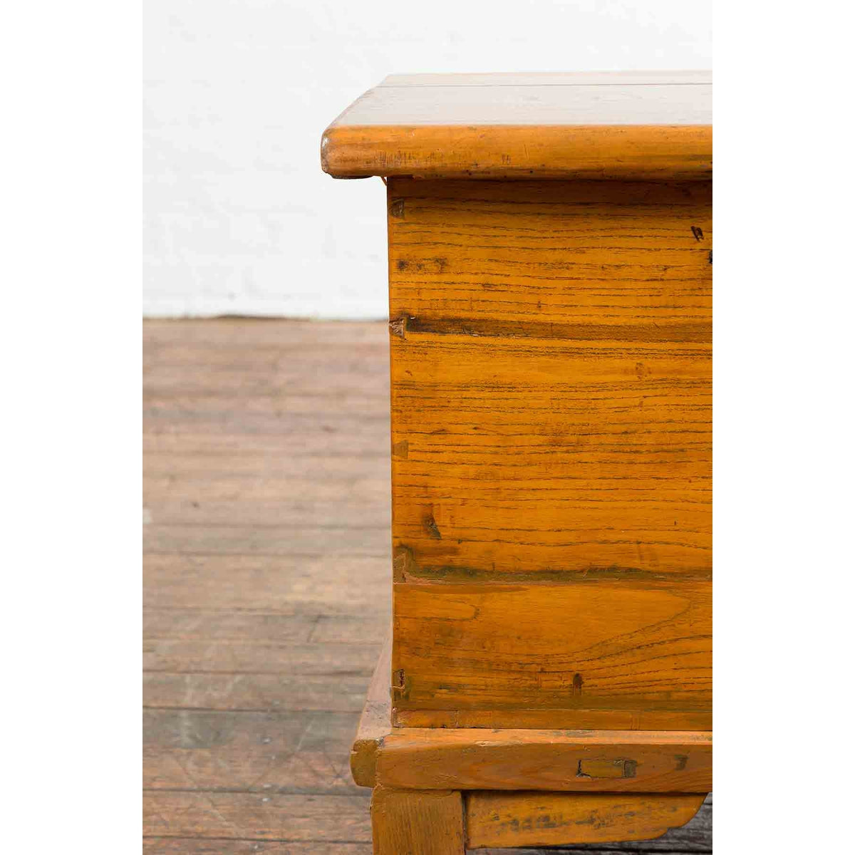 Small Chinese Qing Dynasty 19th Century Elmwood Two-Piece Storage Cabinet-10. Asian & Chinese Furniture, Art, Antiques, Vintage Home Décor for sale at FEA Home