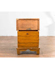 Small Chinese Qing Dynasty 19th Century Elmwood Two-Piece Storage Cabinet-11. Asian & Chinese Furniture, Art, Antiques, Vintage Home Décor for sale at FEA Home