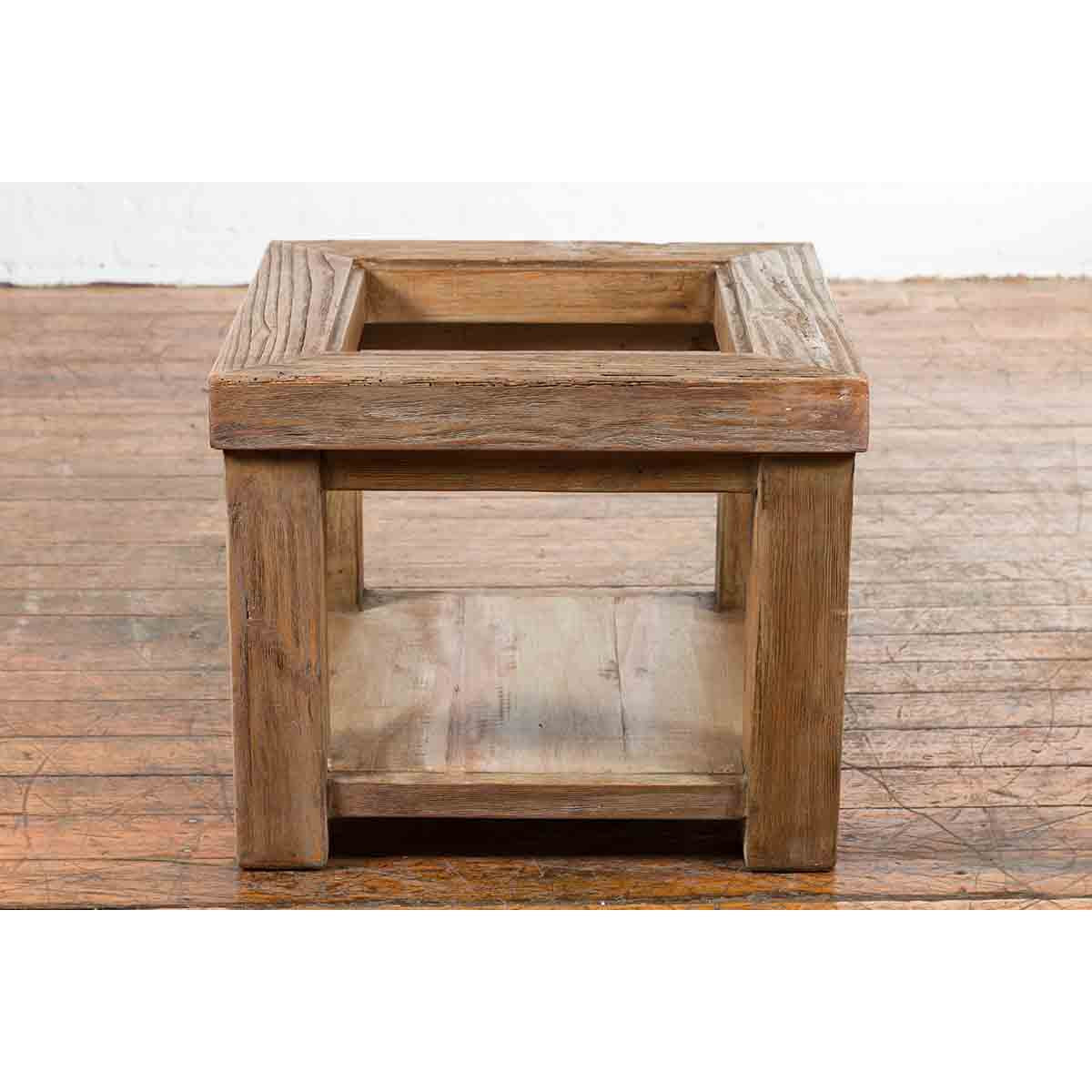 Vintage Natural Wood Mexican Coffee Table Base-3. Asian & Chinese Furniture, Art, Antiques, Vintage Home Décor for sale at FEA Home