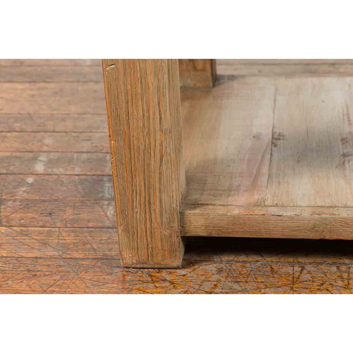 Vintage Natural Wood Mexican Coffee Table Base-7. Asian & Chinese Furniture, Art, Antiques, Vintage Home Décor for sale at FEA Home