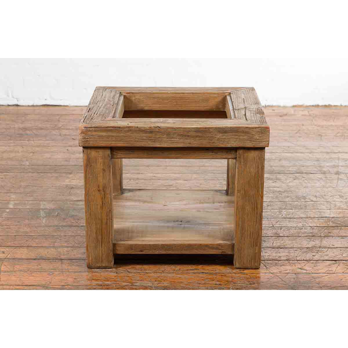 Vintage Natural Wood Mexican Coffee Table Base-10. Asian & Chinese Furniture, Art, Antiques, Vintage Home Décor for sale at FEA Home