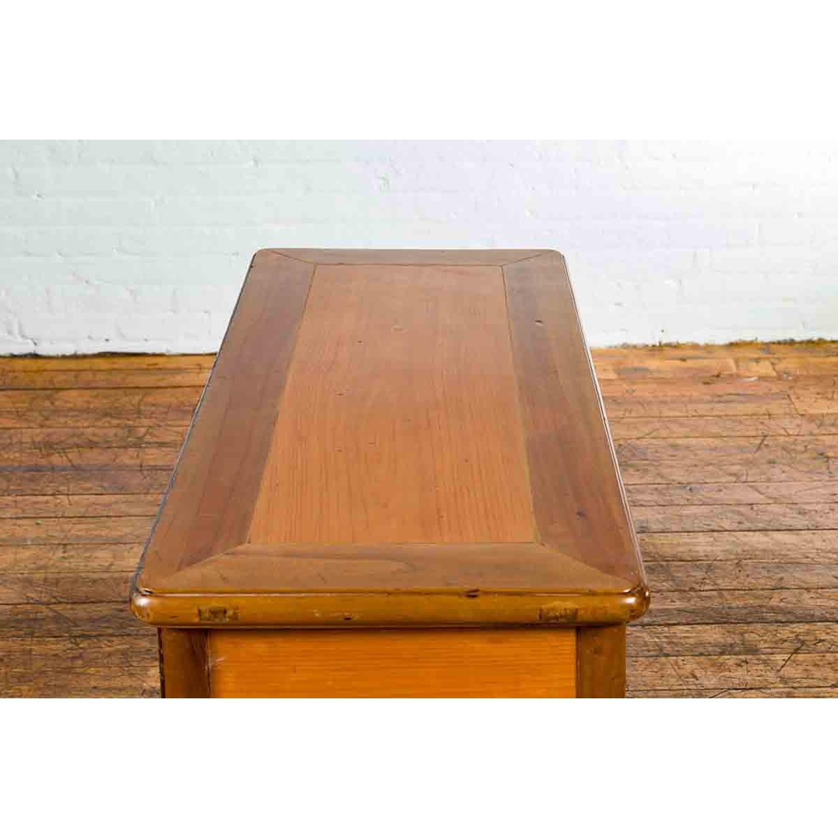 Chinese Early 20th Century Sideboard with Three Drawers and Natural Finish-14. Asian & Chinese Furniture, Art, Antiques, Vintage Home Décor for sale at FEA Home