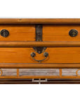 Chinese Early 20th Century Sideboard with Three Drawers and Natural Finish-7. Asian & Chinese Furniture, Art, Antiques, Vintage Home Décor for sale at FEA Home