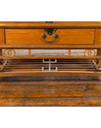 Chinese Early 20th Century Sideboard with Three Drawers and Natural Finish-11. Asian & Chinese Furniture, Art, Antiques, Vintage Home Décor for sale at FEA Home