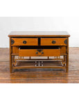Chinese Early 20th Century Sideboard with Three Drawers and Natural Finish-12. Asian & Chinese Furniture, Art, Antiques, Vintage Home Décor for sale at FEA Home