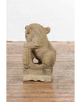 Chinese Qing Dynasty 19th Century Carved Stone Foo Dog Guardian Lion Sculpture-8. Asian & Chinese Furniture, Art, Antiques, Vintage Home Décor for sale at FEA Home
