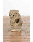 Chinese Qing Dynasty 19th Century Carved Stone Foo Dog Guardian Lion Sculpture-9. Asian & Chinese Furniture, Art, Antiques, Vintage Home Décor for sale at FEA Home