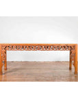 Vintage Chinese Style Indonesian Teak Wood Altar Table with Cloud-Carved Apron-12. Asian & Chinese Furniture, Art, Antiques, Vintage Home Décor for sale at FEA Home